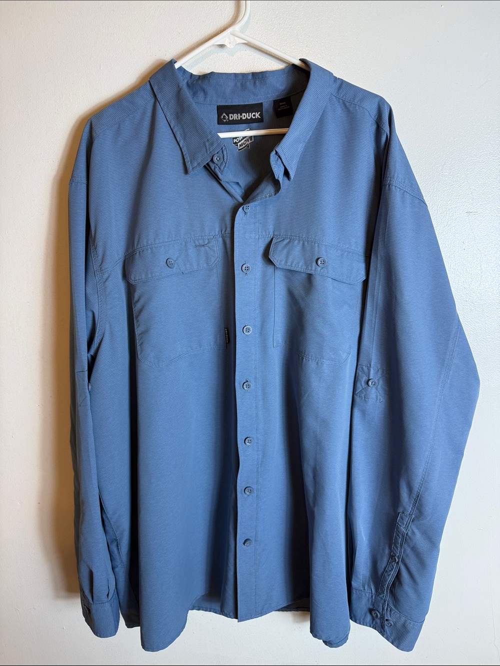 Dri‎ Duck Crossroad Button Up Shirt Vented Lightweight Blue 3XL Mens Outdoor
